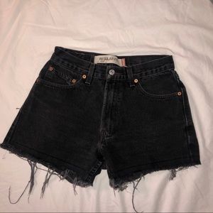 Black Levi’s High Waisted Shorts